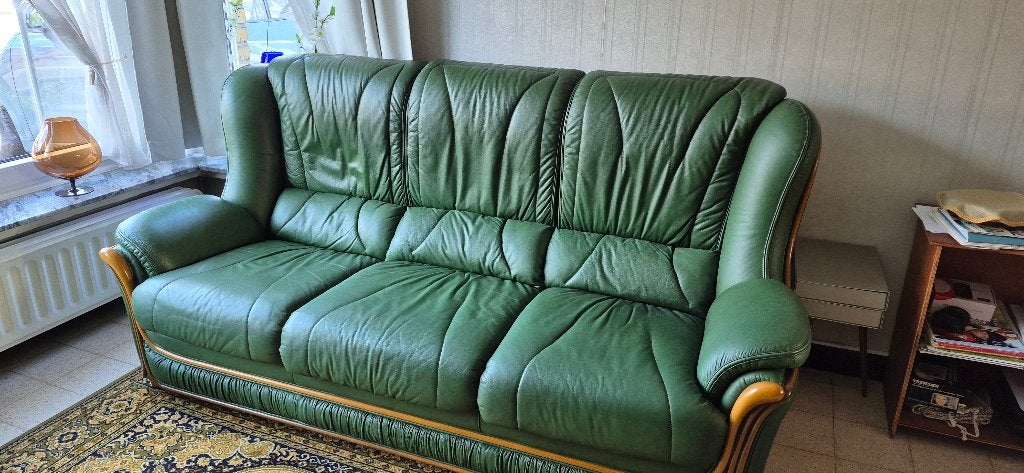 lederen salon, Ophalen, Zo goed als nieuw, Leer