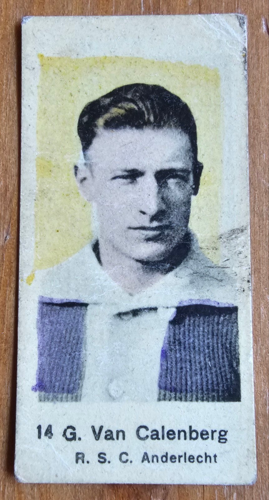 1938 14 Van Calenberg (avant panini) Anderlecht Chromo Footb, Enlèvement ou Envoi, Comme neuf, Image