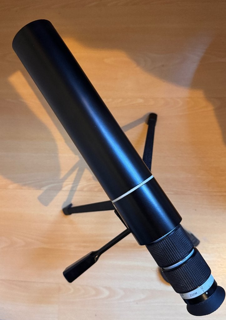 Eschenbach spotting scope op statief, Ophalen, Gebruikt, 20x of meer, Dakkant (recht)