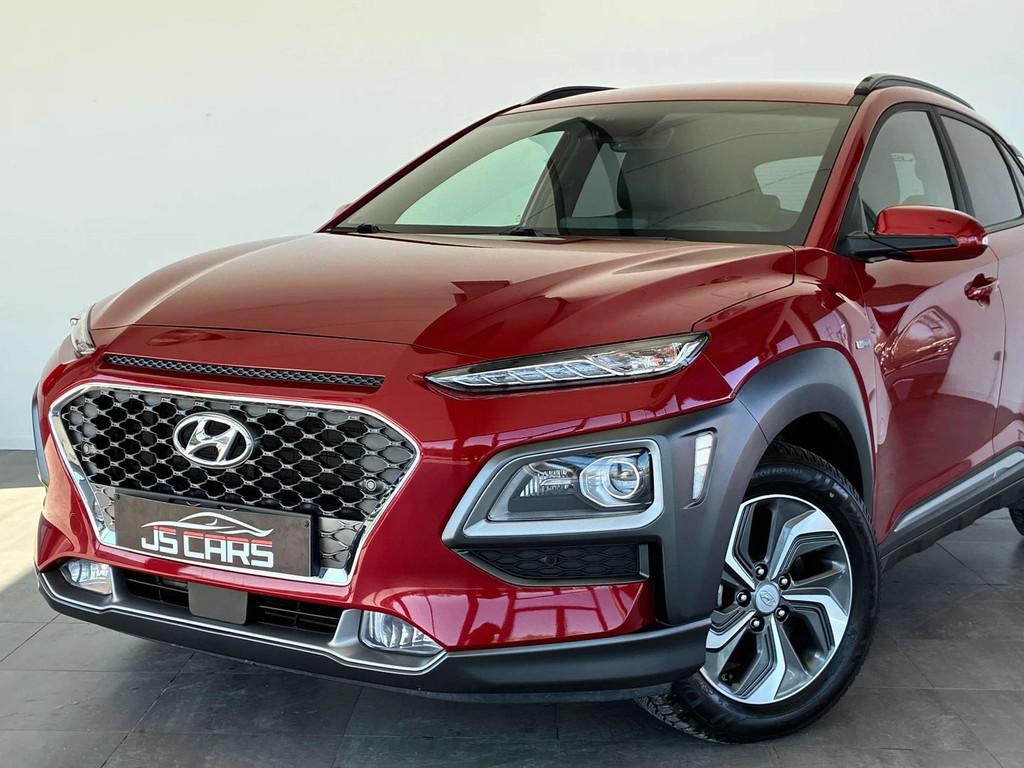Hyundai KONA 1.6 GDi HYBRID DCT-1ERPRO-GPS-CARPLAY-CUIR-CAME, Auto's, 105 pk, Gebruikt, Leder, Bedrijf