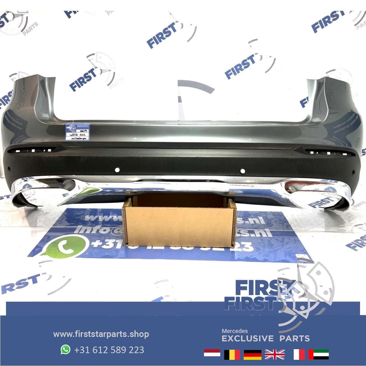 W253 GLC ACHTERBUMPER + DIFFUSER CHROOM Origineel Mercedes 2, Arrière, Utilisé, -, -