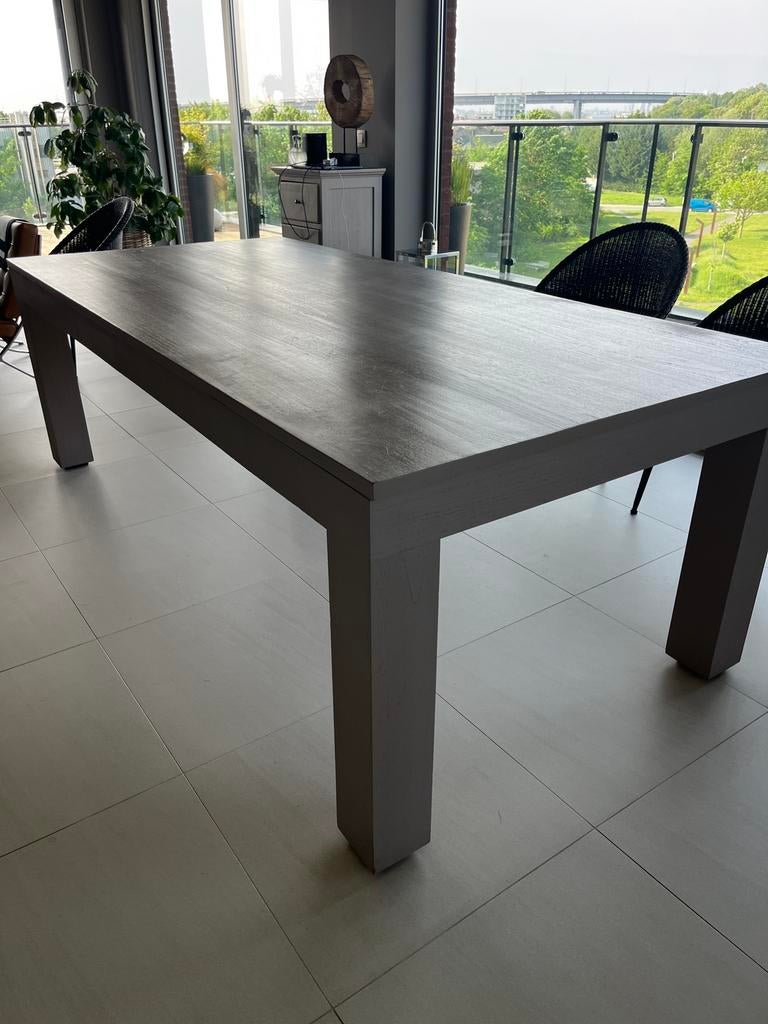Teak eetkamertafel, Huis en Inrichting, Tafels | Eettafels, Ophalen, Gebruikt, 100 tot 150 cm, Teakhout
