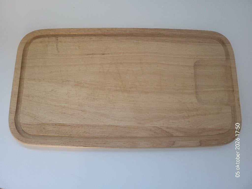 Massieve beukenhouten snijplank – 51 × 28 cm, Huis en Inrichting, Ophalen of Verzenden, Zo goed als nieuw, Hout