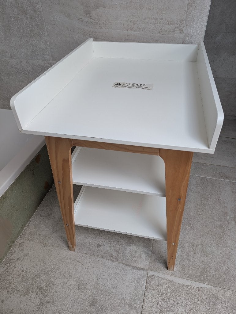 Petite Amélie Verzorgingstafel / Luiertafel - Wit & Naturel, Ophalen, Gebruikt, Overige typen, Overige merken