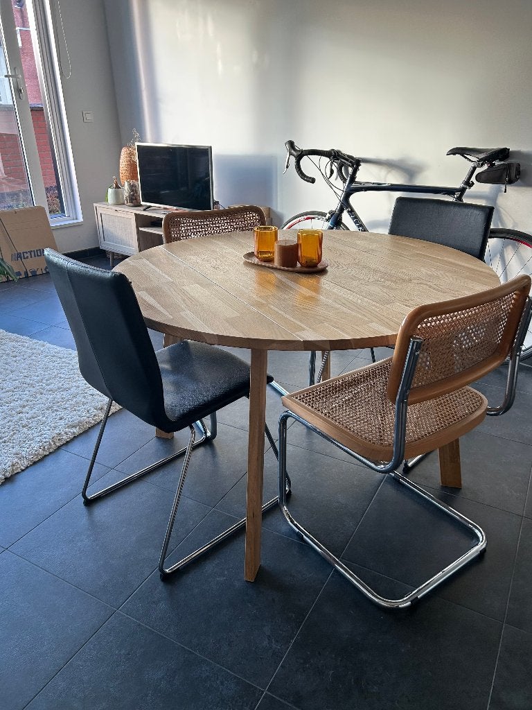 Ronde Eettafel voor 4 Personen, Huis en Inrichting, Ophalen, Gebruikt, Vier personen, 100 tot 150 cm