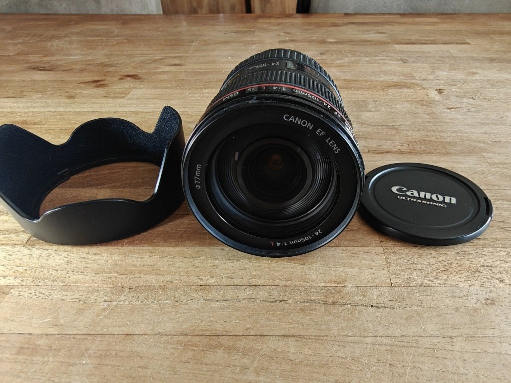 Canon L serie 24-105 f4 L IS USM lens, Audio, Tv en Foto, Gebruikt, Canon, Macrofunctie, Canon EF