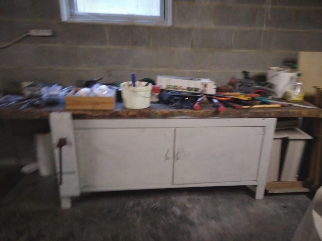 Werkbank, Ophalen, Gebruikt, 170 cm of meer, Bankschroef
