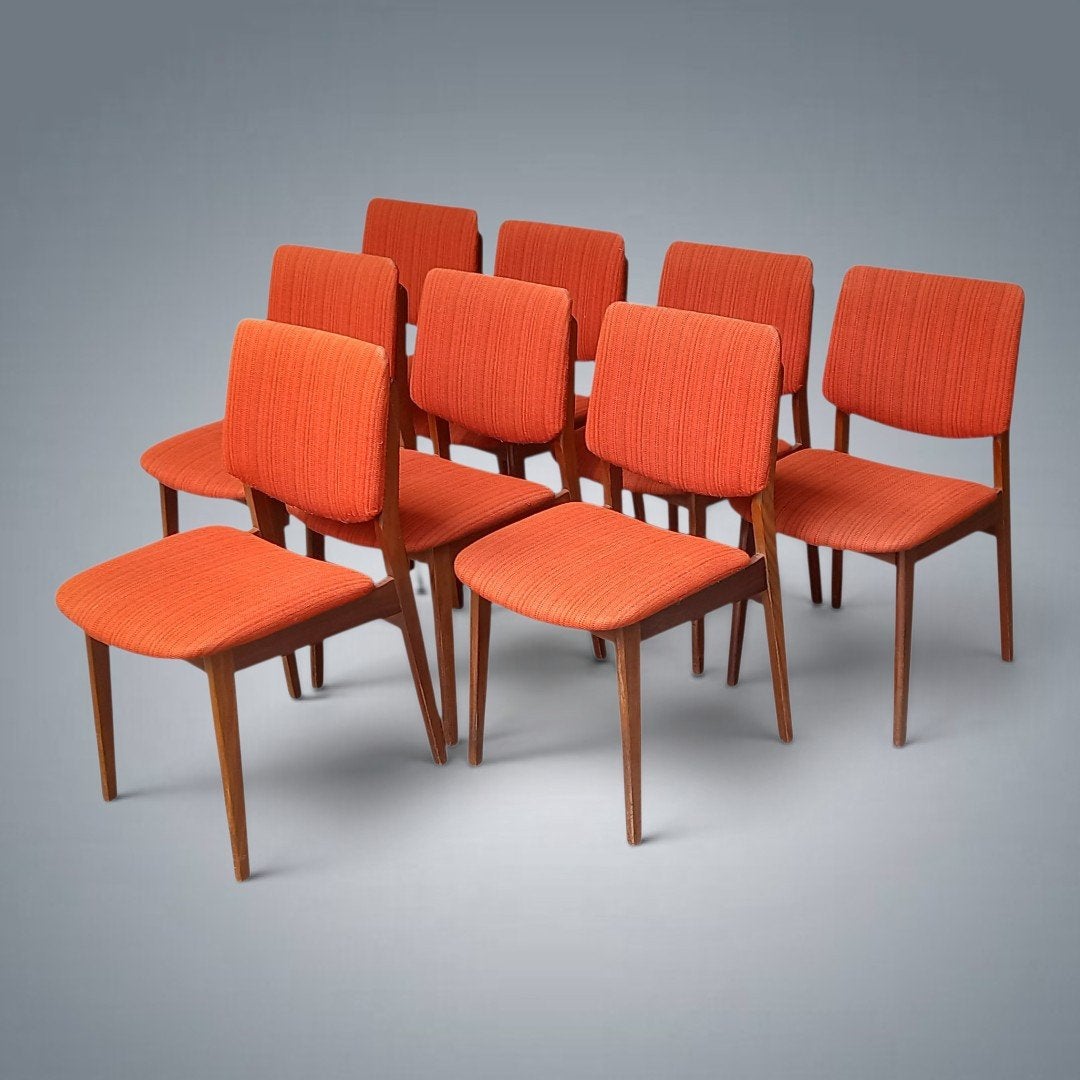 Chaises Vintage années 1960's en Teck et tissu 1960's, Antiquités & Art, Enlèvement