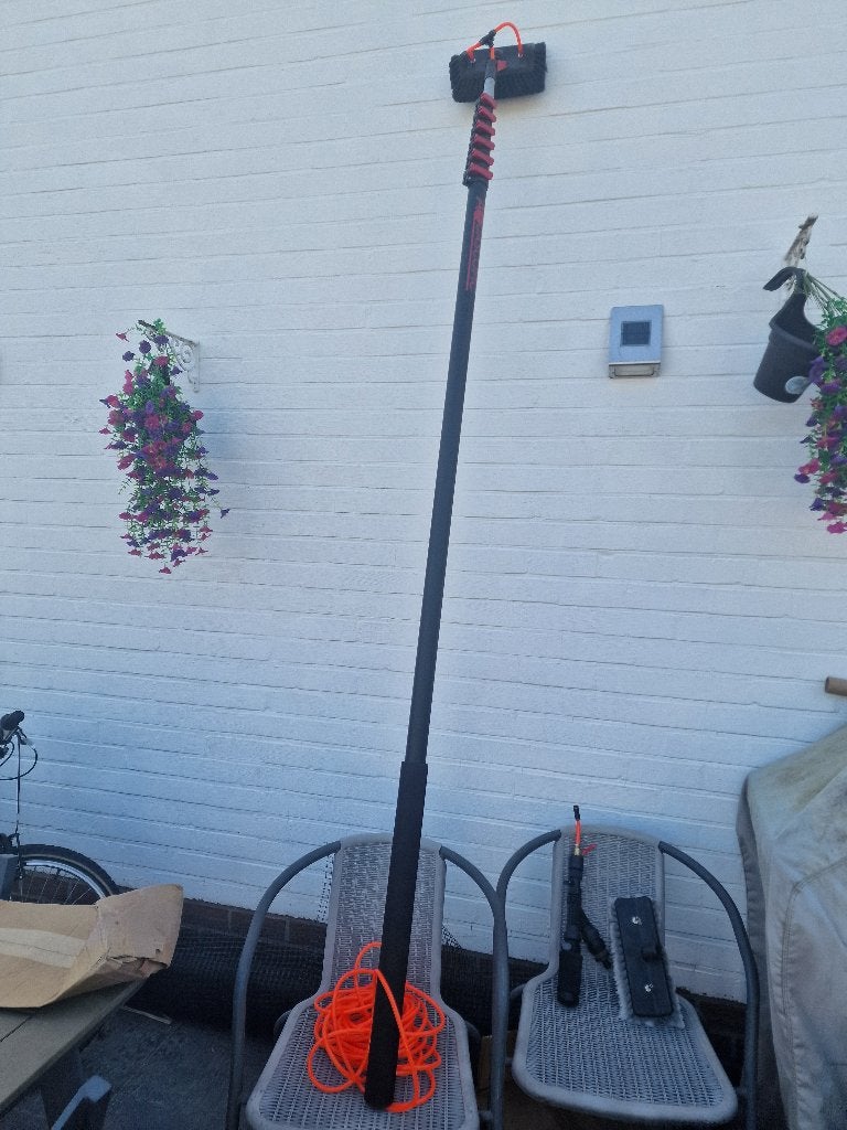 Telescoopsteel + duo set | 13,5m, Huis en Inrichting, Ophalen, Zo goed als nieuw