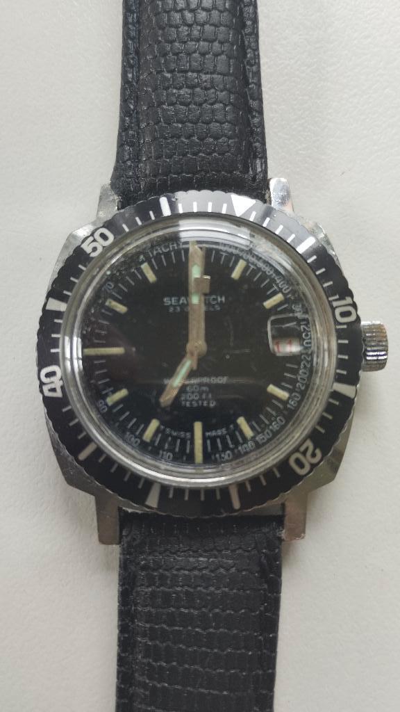 Montre 'Seawatch' de plongée années '60, Handtassen en Accessoires, Horloges | Heren, Gebruikt, Polshorloge, Overige merken, Ophalen of Verzenden