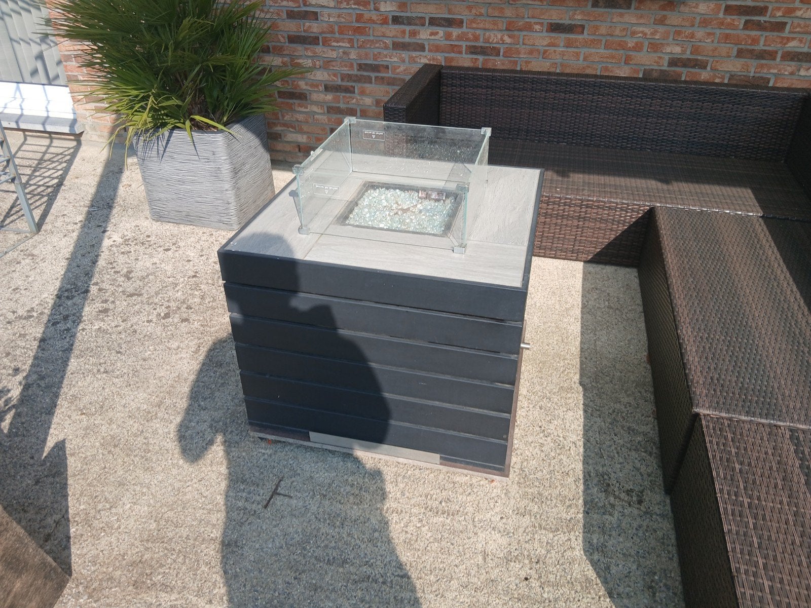 Terrasverwarmer op gas, Ophalen