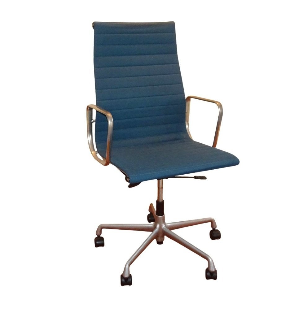 Veilinghuis Orange, Chaise bureau EA119 Charles Eames Vitra, Enlèvement, Utilisé, Bleu, Chaise de bureau
