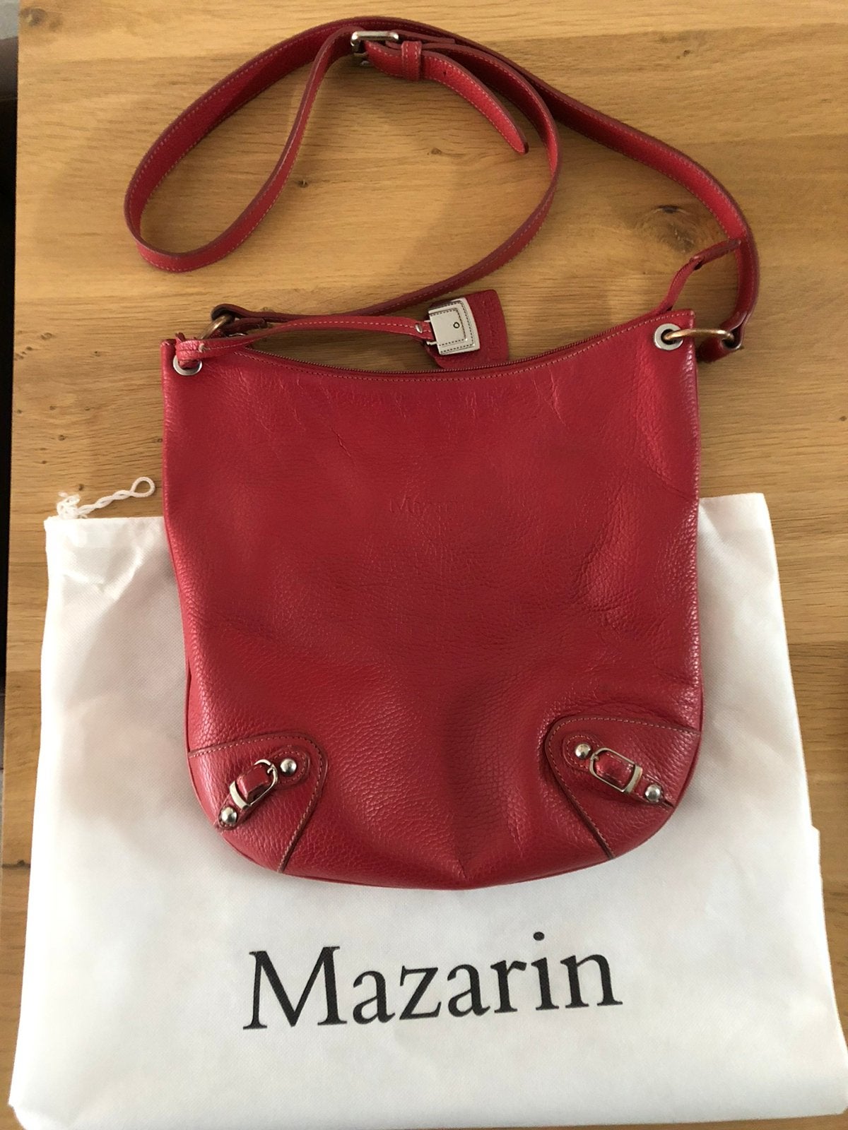 Twee handtassen Mazarin echt leder, Ophalen, Zo goed als nieuw
