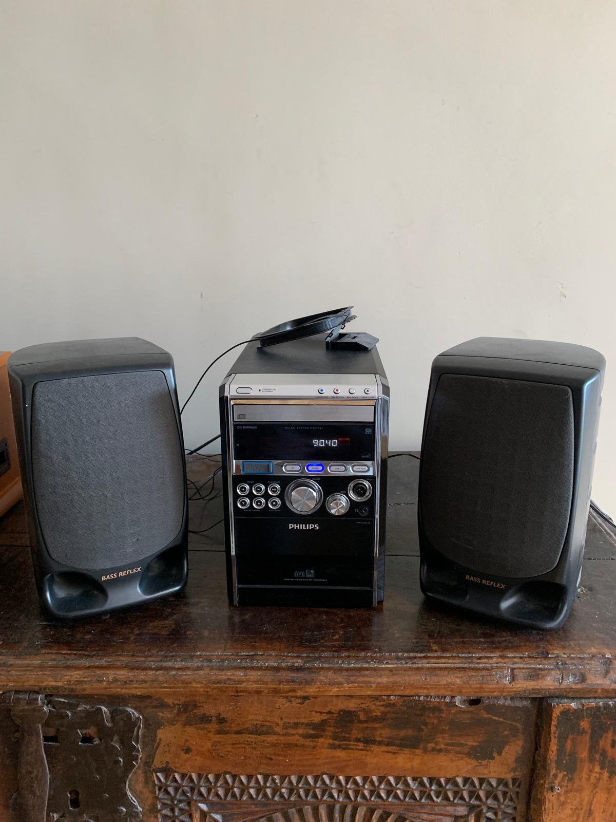 Philips muziekinstallatie met 2 stereo speakers, Ophalen, Gebruikt, Speakers, Philips