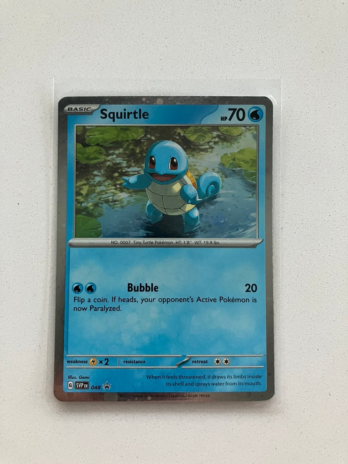 Squirtle (SVP 048), Hobby en Vrije tijd, Ophalen of Verzenden, Nieuw, Losse kaart