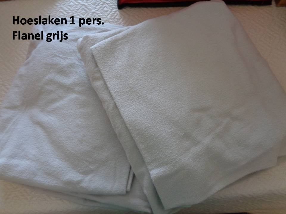 Hoeslakens 1 pers. Flanel, Ophalen, Zo goed als nieuw, Eenpersoons