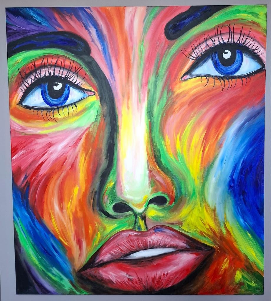 Uniek XL Canvas "Pop Art" - Gaverse kunstenaar MK, Antiek en Kunst, Kunst | Schilderijen | Modern, Ophalen