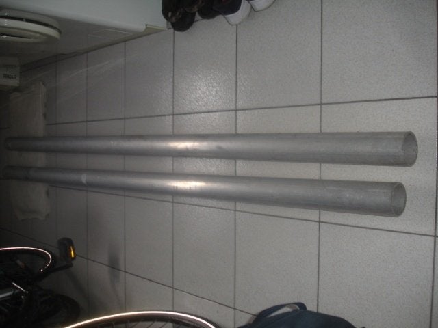 Aluminium buis, lengte 218 cm, Ophalen, Gebruikt, Minder dan 20 mm, 2 tot 4 meter