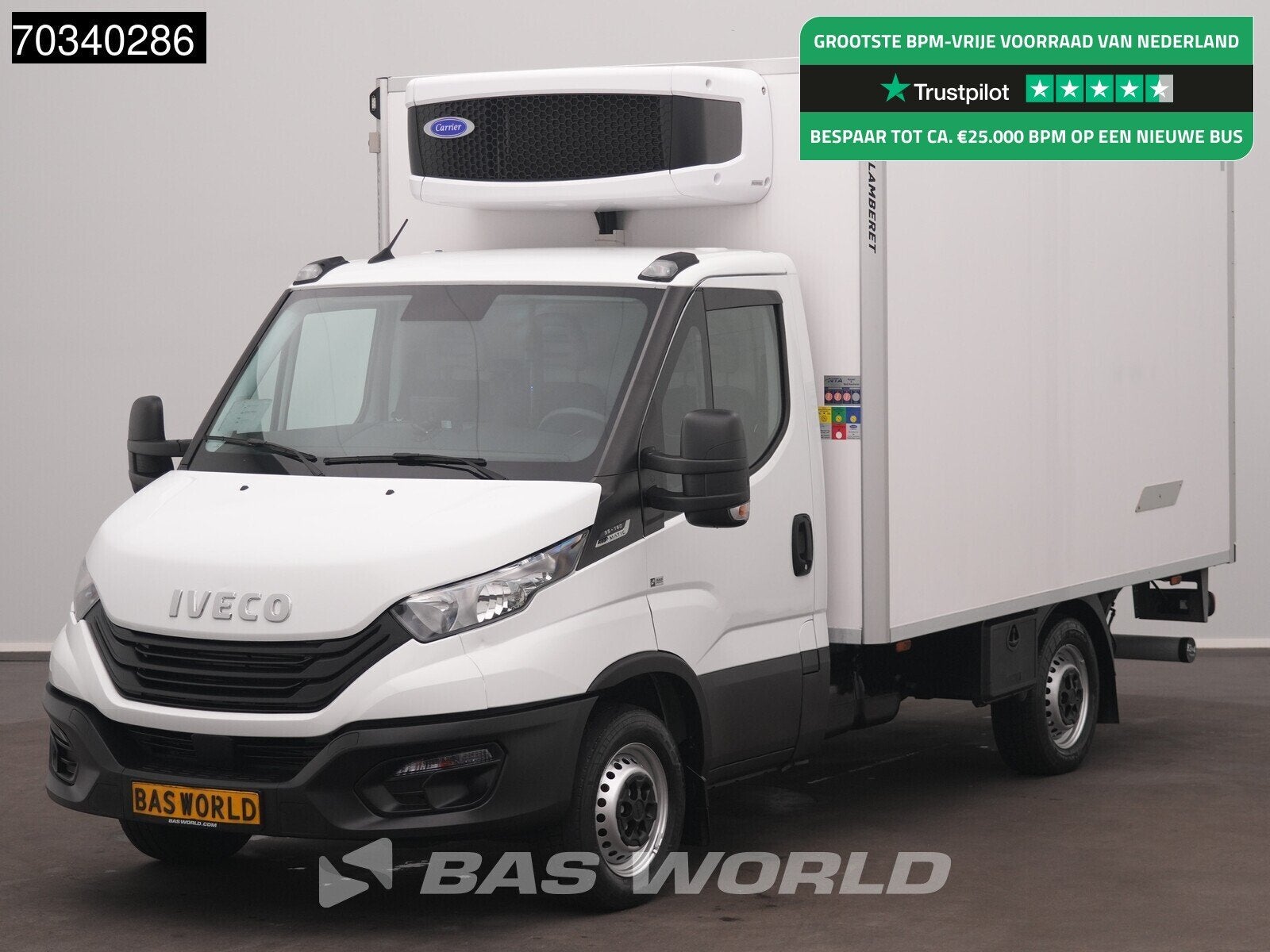 Iveco Daily 35S16 Automaat Laadklep Koel/Vrieswagen Carrier, Automaat, Stof, Gebruikt, Euro 6
