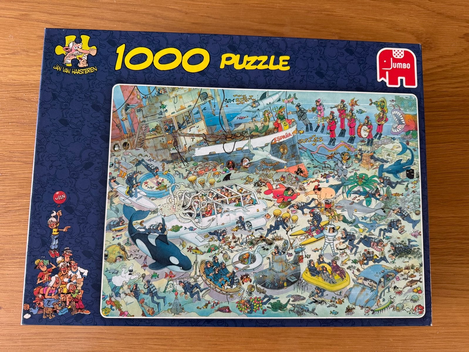 Puzzel Jan Van Haasteren Pret onder water 1000 stukjes, Hobby & Loisirs créatifs, Enlèvement ou Envoi, Comme neuf