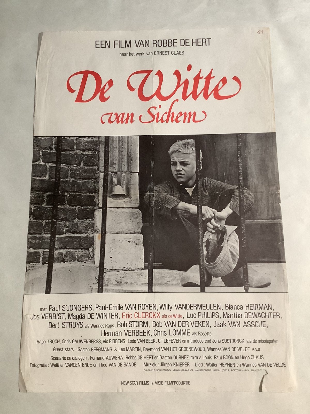 DE WITTE VAN SICHEM   filmposter  40-60 cm   USED, Ophalen of Verzenden, Zo goed als nieuw