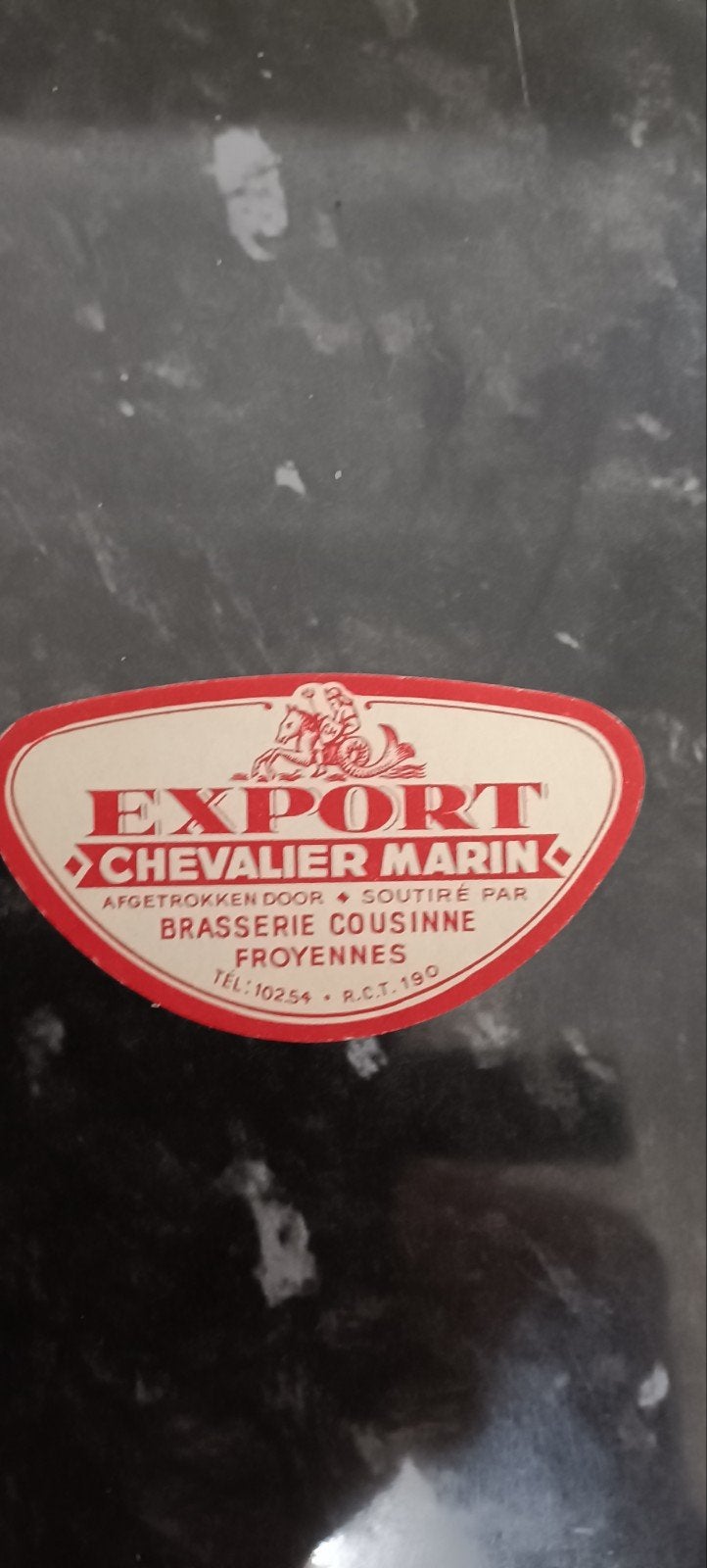 oud bieretket export chevalier marin br Cousinne Froyennes, Verzamelen, Ophalen of Verzenden