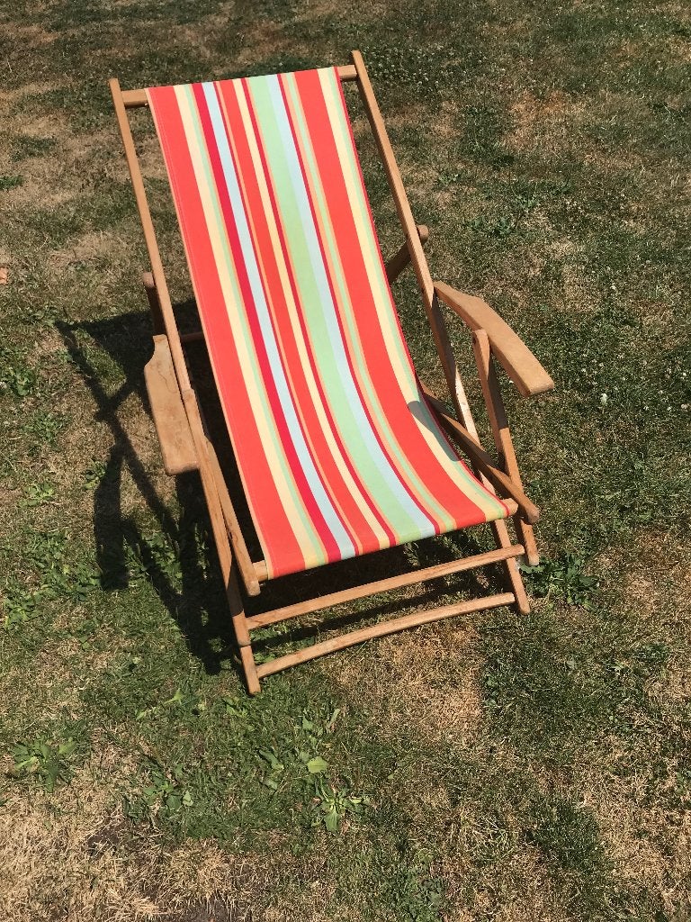Retro strandstoel, Enlèvement, Utilisé, Bois, Ajustable