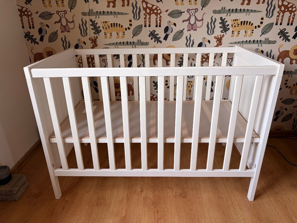 Babybed / peuterbed inclusief matras van Aerosleep, Ophalen, Zo goed als nieuw, Minder dan 140 cm, Matras