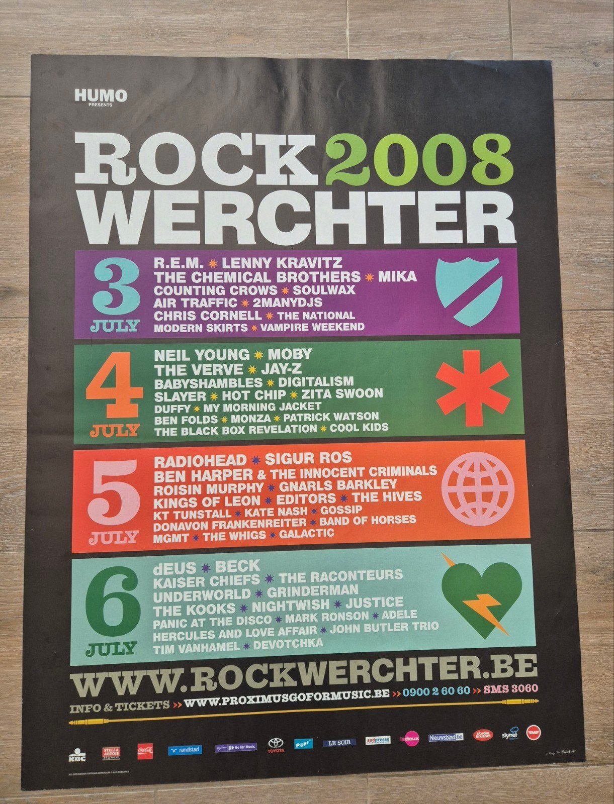 Concertposter Rock Werchter 2008, Verzamelen, Posters, Ophalen of Verzenden, Zo goed als nieuw, Muziek