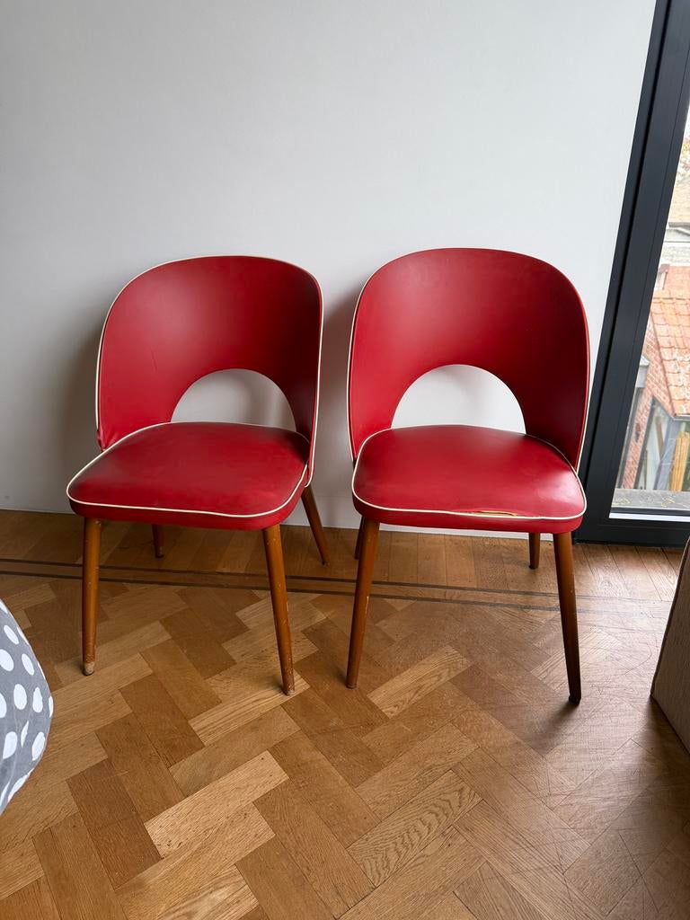 vintage fifties stoeltjes, Huis en Inrichting, Stoelen, Ophalen, Zo goed als nieuw