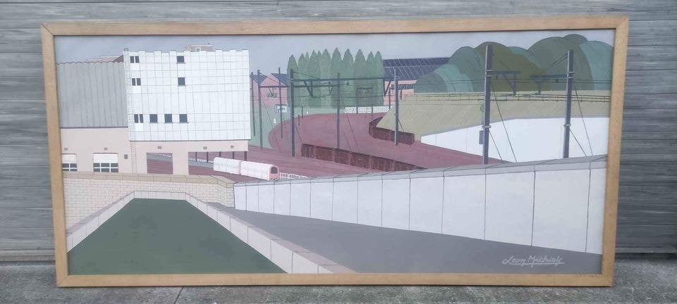Huile sur toile métro delta signe Léon michiels, Antiek en Kunst, Kunst | Schilderijen | Klassiek, Ophalen