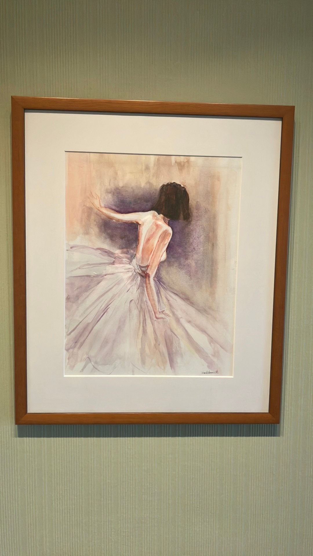 Aquarel Ballerina van Vendelmans H 50x60, Antiek en Kunst, Ophalen