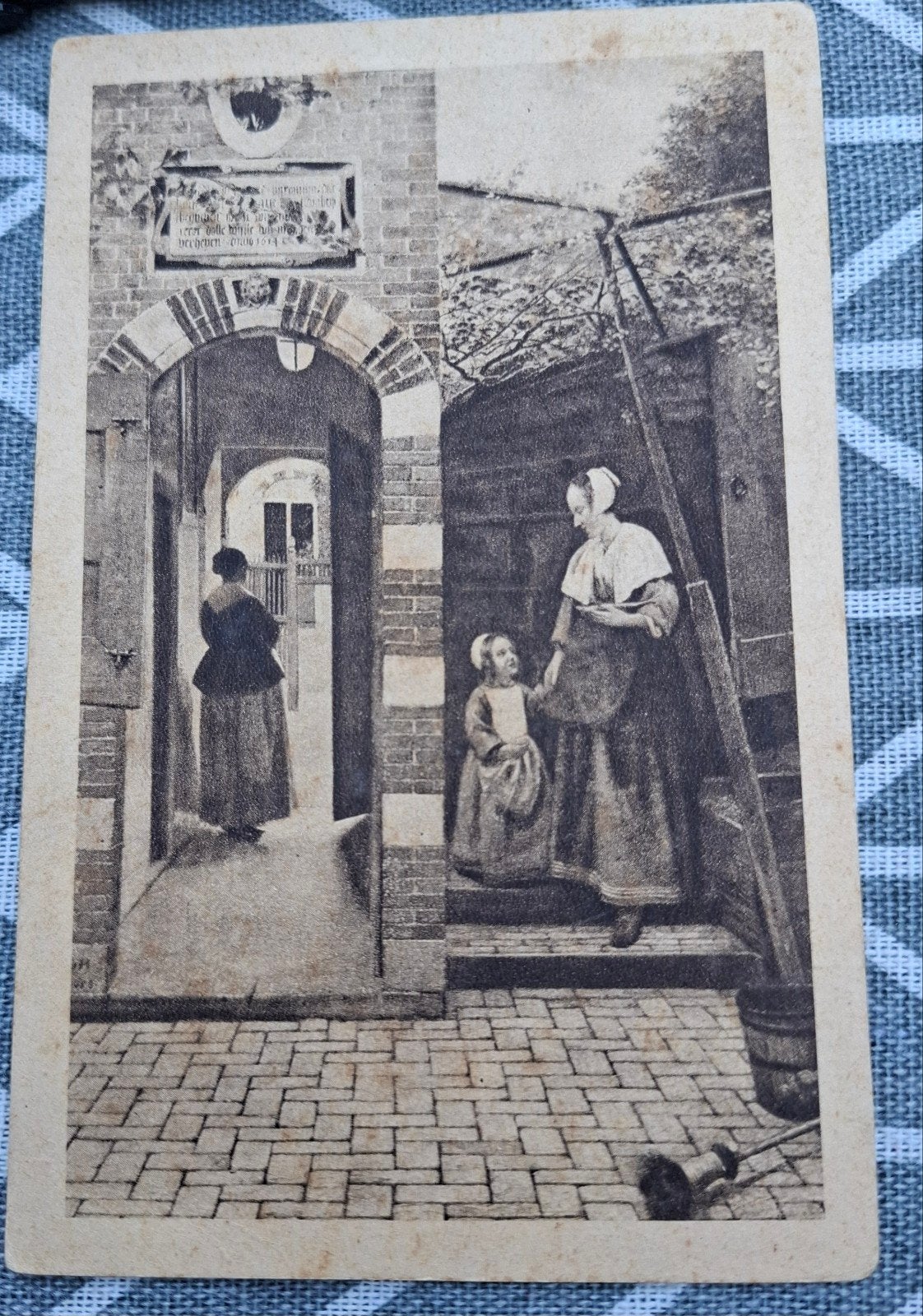 Pieter de Hooch schilderij, Ophalen of Verzenden, Ongelopen