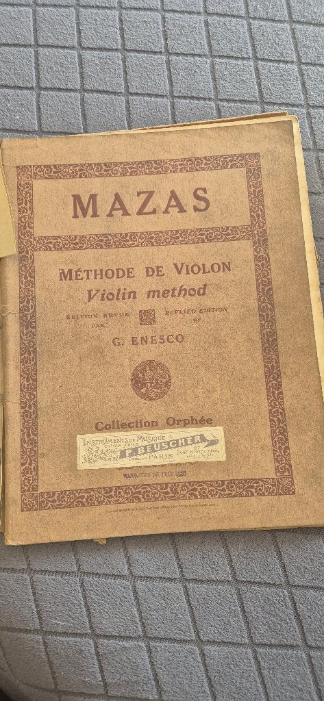 Oude Mazas Méthode de Violon – G. Enesco – P. Beuscher Paris, Boeken, Gelezen, Artiest, Ophalen of Verzenden, George Enescu