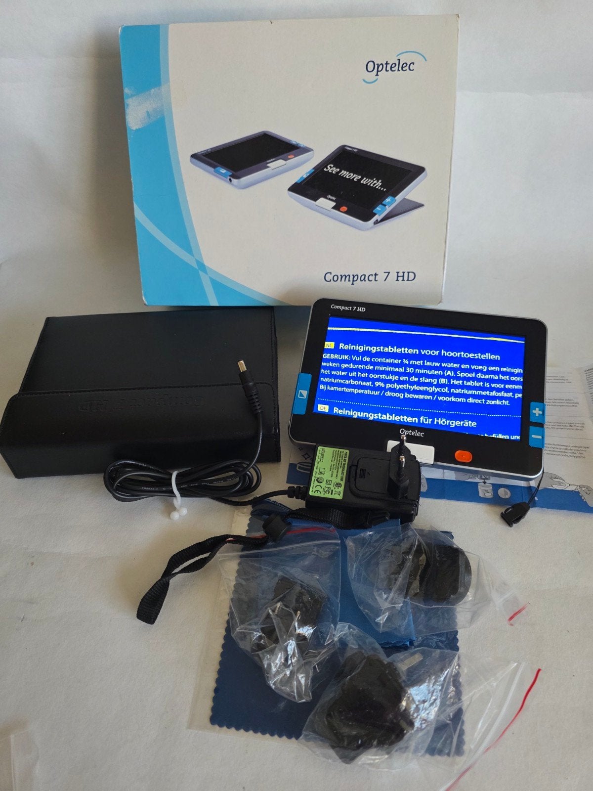 Optelec Compact 7 HD mobiele beeldschermloep In nieuwstaat!, Ophalen of Verzenden, Zo goed als nieuw