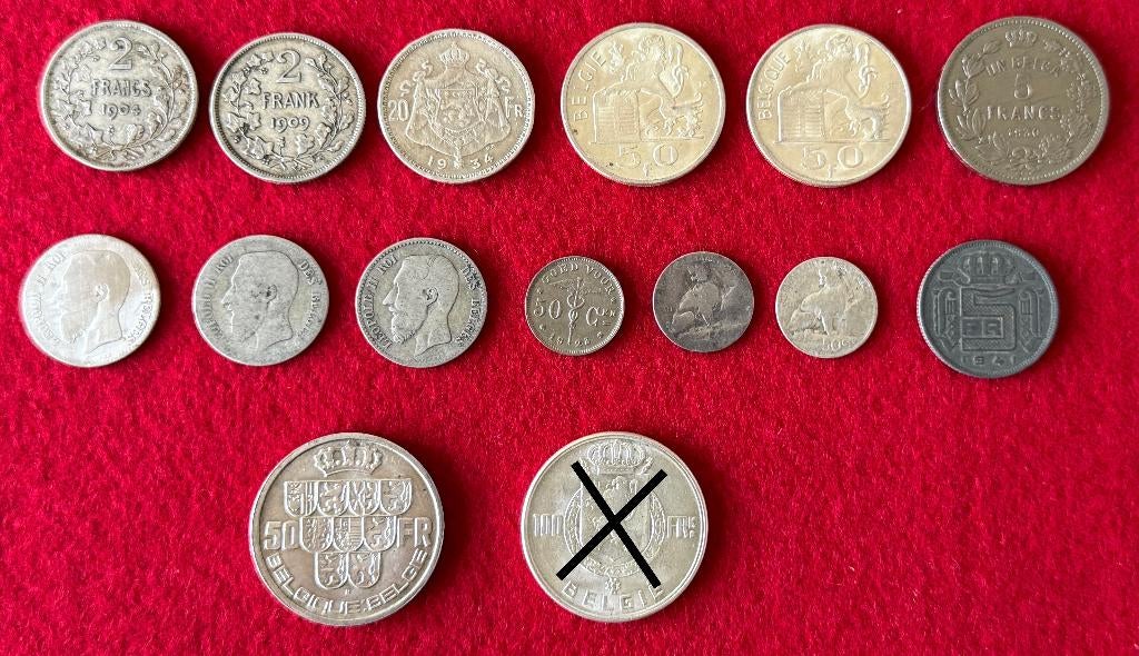 Anciennes Pièces de Monnaie Belges., Antiquités & Art, Antiquités | Argent & Or, Enlèvement ou Envoi