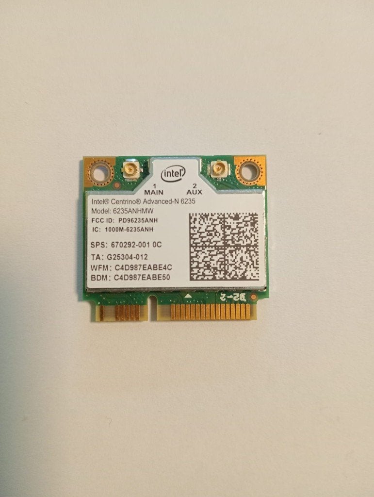 Carte wifi Intel Centrino Advanced-N 6235 (6235ANHMW), Informatique & Logiciels, Enlèvement, Reconditionné, Interne, INTEL