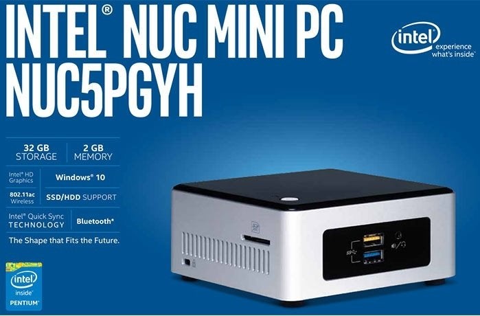 Intel Nuc Mini pc (zonder lader) 2 modellen, 8 GB, Intel, Enlèvement, Utilisé