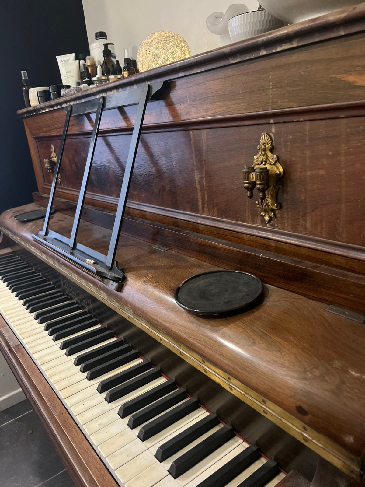 Buffet piano, Ophalen, Gebruikt, Bruin, Piano