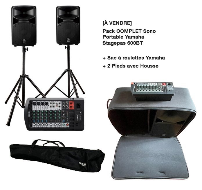 Pack Sono Portable Yamaha Stagepas 600BT, Musique & Instruments, Enlèvement, Utilisé, 500 à 1000 watts, Sono