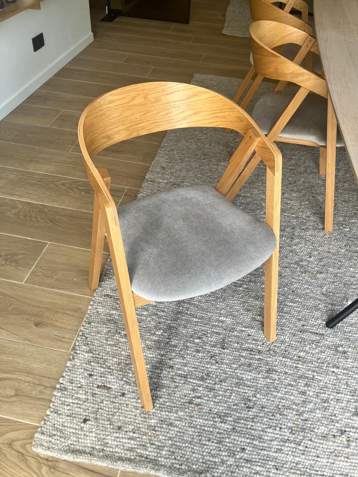 Scandinavische eetkamerstoel Edske eik mat gelakt, Huis en Inrichting, Ophalen, Hout, Scandinavisch, Zo goed als nieuw