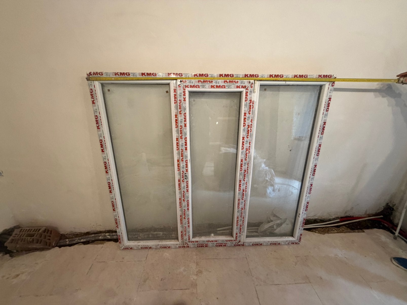 Fenêtre PVC double vitrage 174x152 cm, Doe-het-zelf en Bouw, Glas en Ramen, Zo goed als nieuw, Dubbelglas, Ophalen