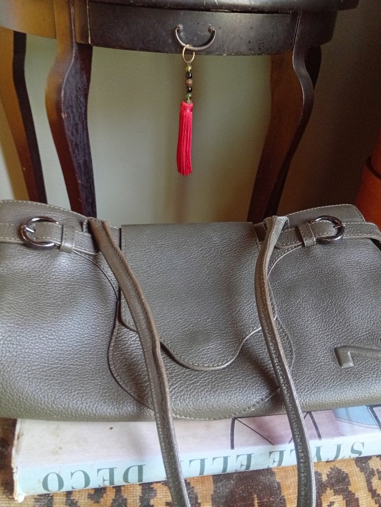 Sac a main Nathan Kaki, Bijoux, Sacs & Beauté, Enlèvement, Comme neuf, Vert, Sac à main
