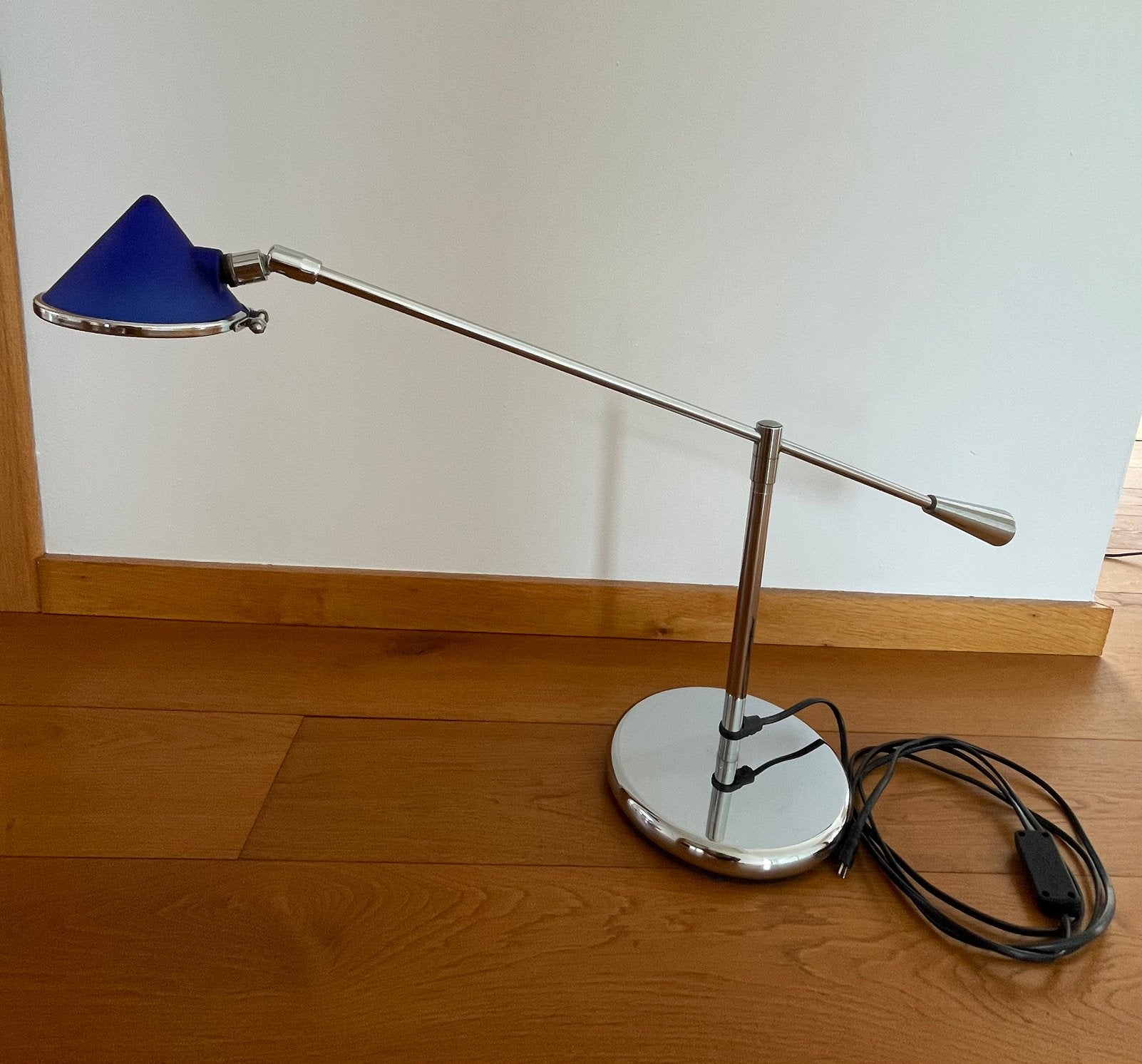 Magnifique lampe de table ou bureau, Bleu, Enlèvement, Comme neuf, Verre