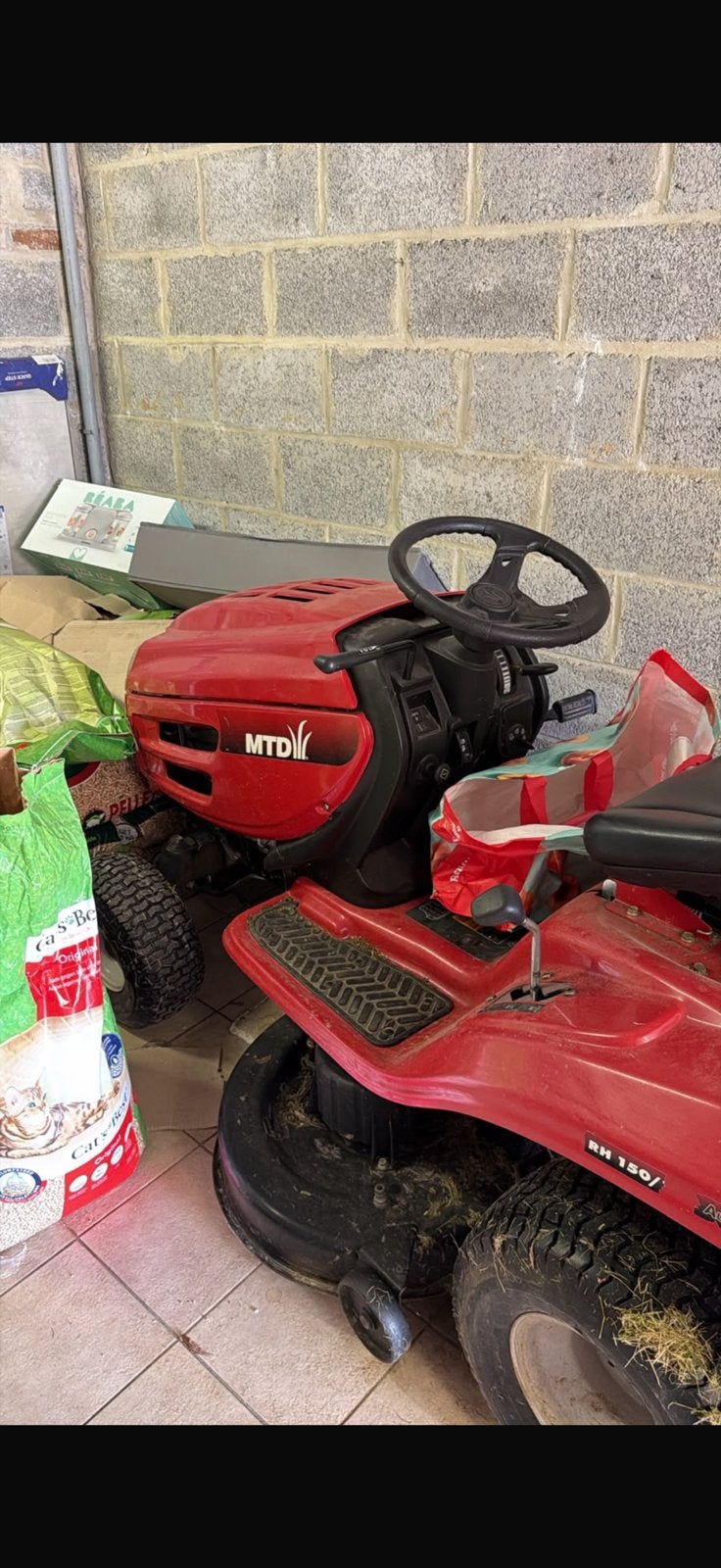 Tracteur tondeuse mtd, Enlèvement, Comme neuf