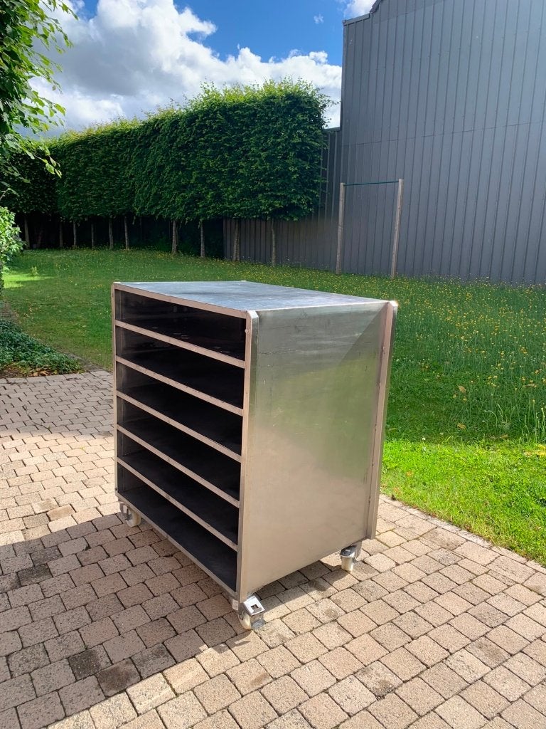 RVS Mobiele Gesloten Stellingkast + 7x Plexiglas Inlegplaten, Zakelijke goederen, Horeca | Meubilair en Inrichting, Meubilair