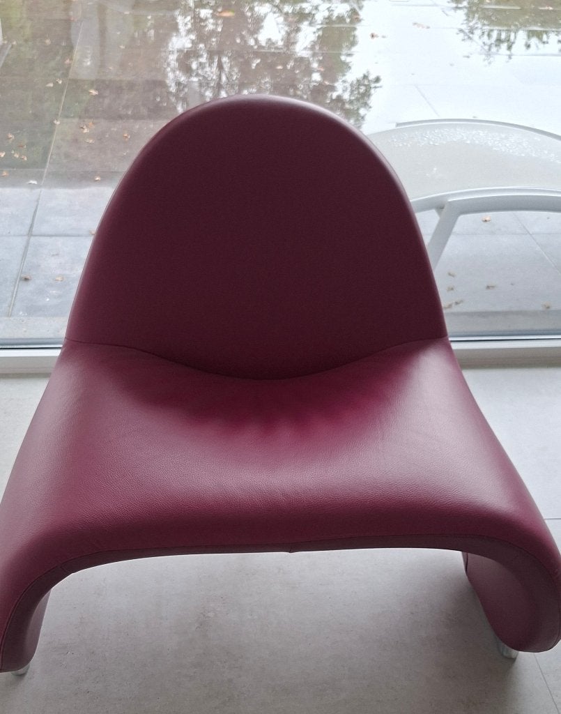 Lederen Leolux zetel in perfecte staat, Modern design, Moins de 75 cm, Comme neuf, Enlèvement