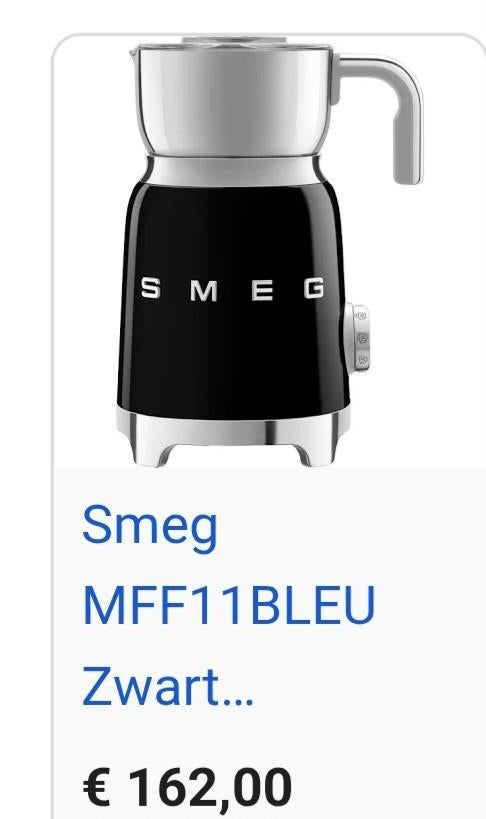 Smeg melkopschuimer, nog nieuw. Een keer gebruikt., Ophalen of Verzenden