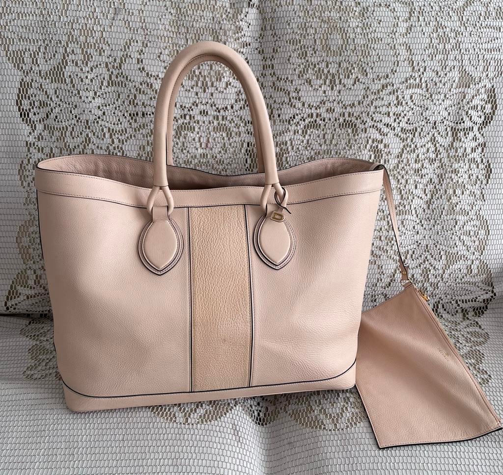 Sac DELVAUX Cabas Chic rose poudre, Enlèvement ou Envoi, Comme neuf, Rose