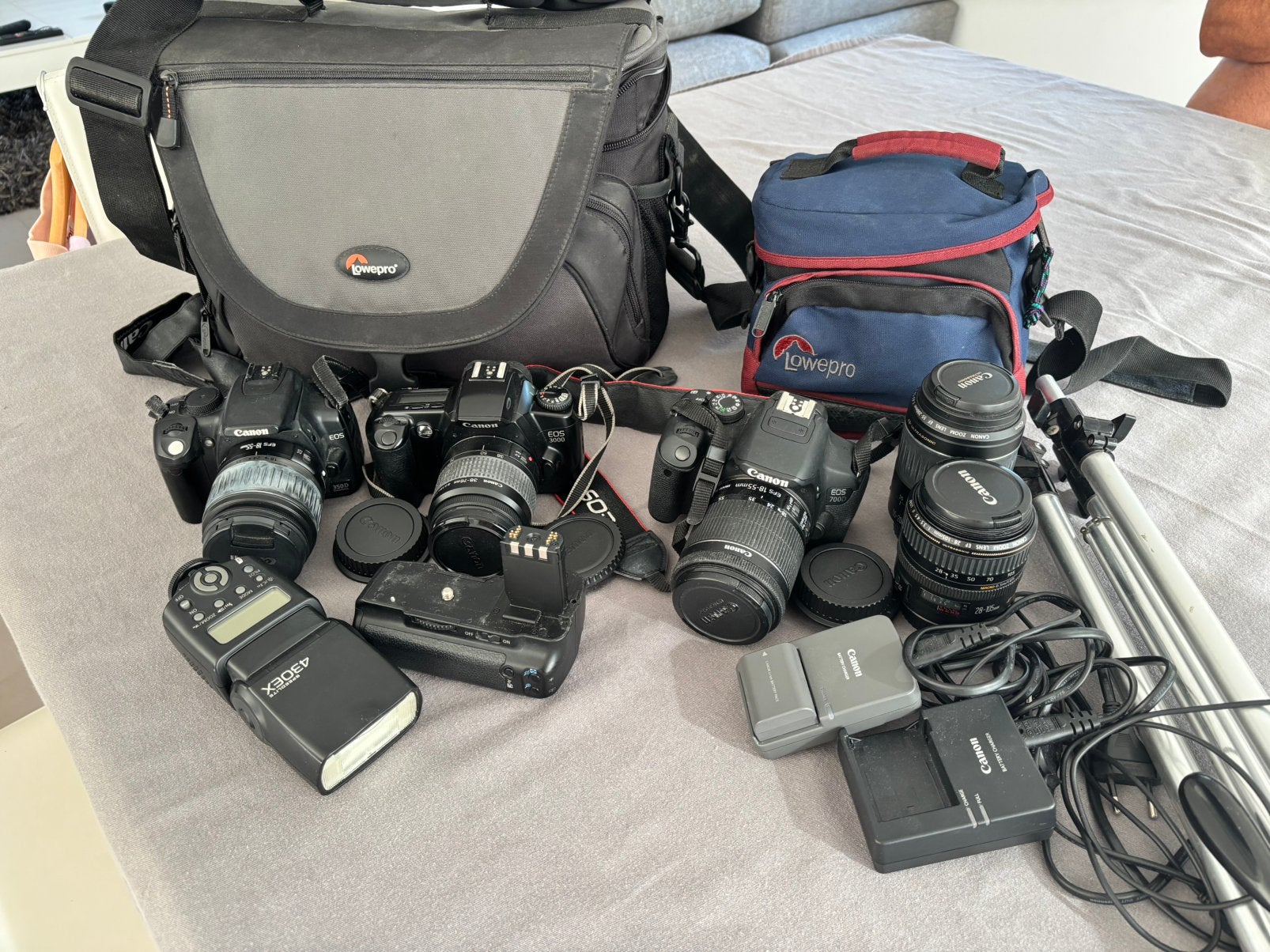 Lot complet de matériel photo Canon et accessoires, Enlèvement, Canon